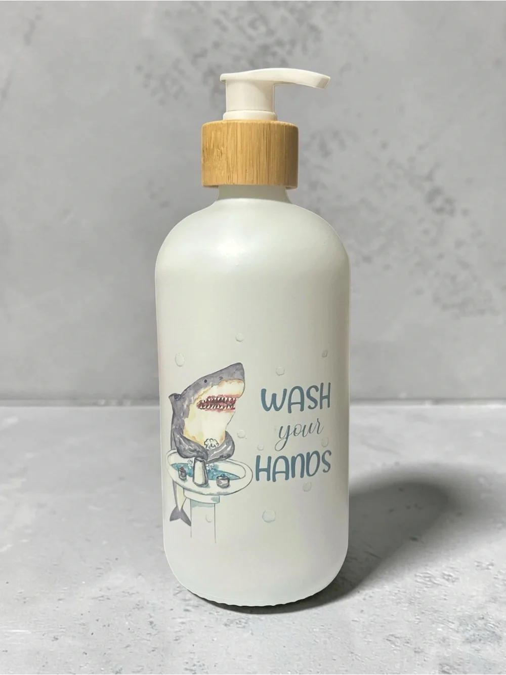 Refillable Glass Hand Soap Dispenser - White
